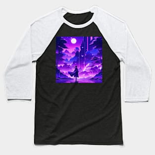 Fantasy purple landscape Baseball T-Shirt
